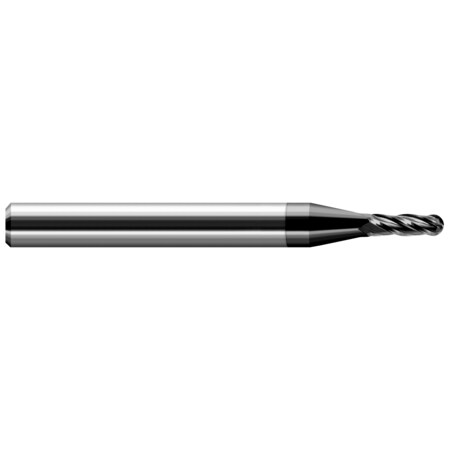 HARVEY TOOL Miniature End Mill - Ball - Stub & Standard, 0.0350", Length of Cut: 0.1050" 74035-C4